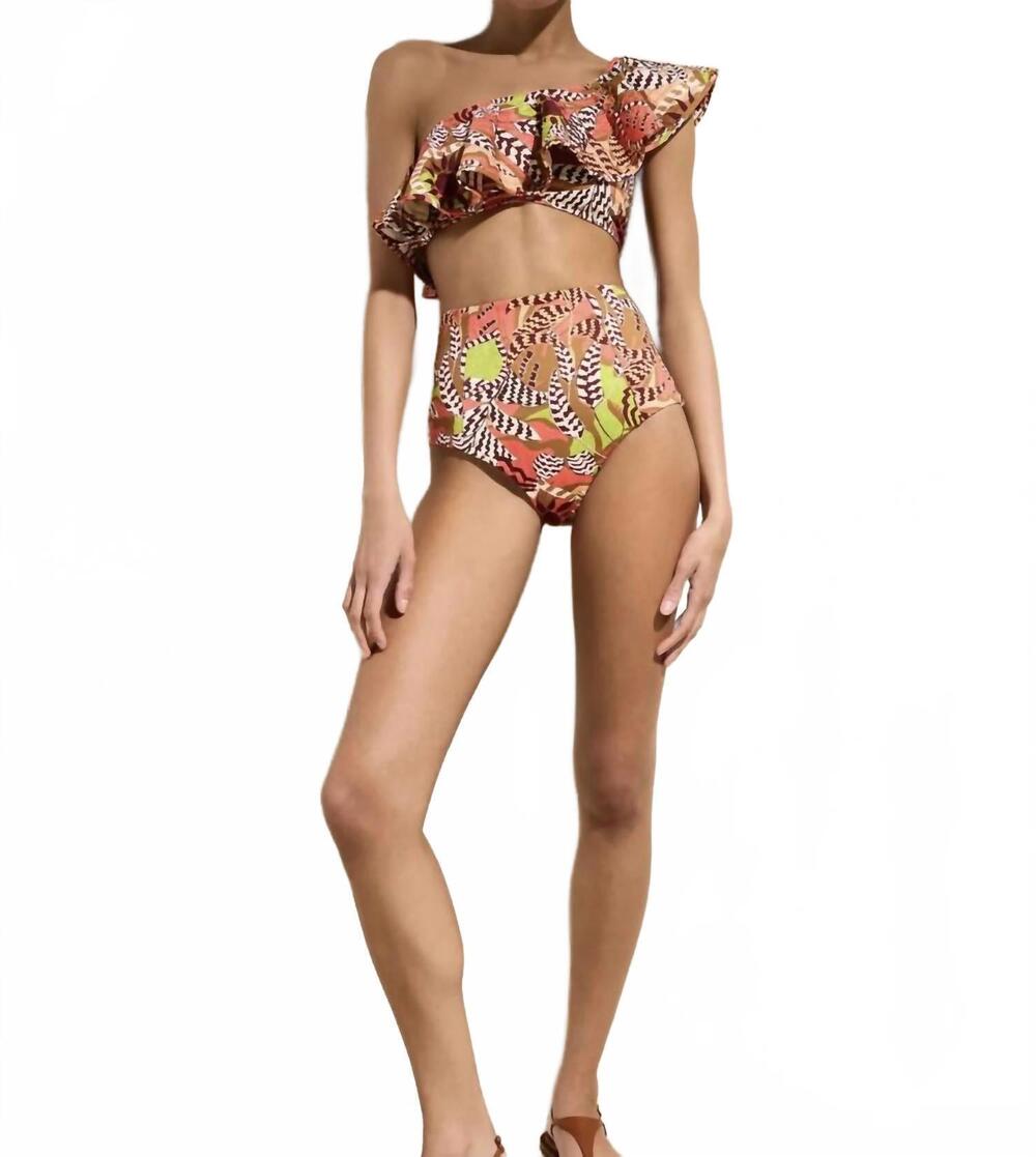 NEW MARIE OLIVER ruffle bikini in anemone